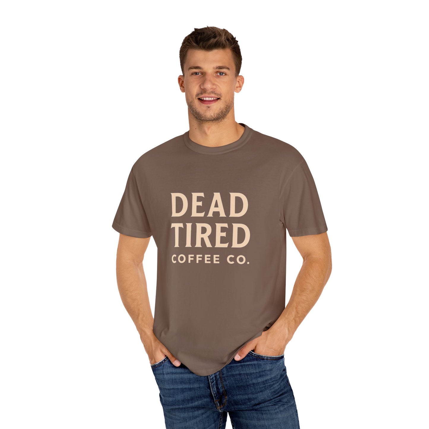Dead Tired Coffee Co. Unisex Garment-Dyed T-Shirt | Cozy and Relaxed Tee