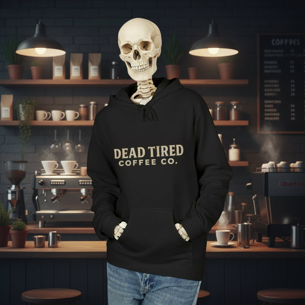 Forever Restless Forever Caffeinated Coffee Hoodie | Unisex Fleece Pullover for Coffee Lovers, Baristas & Caffeine Addicts