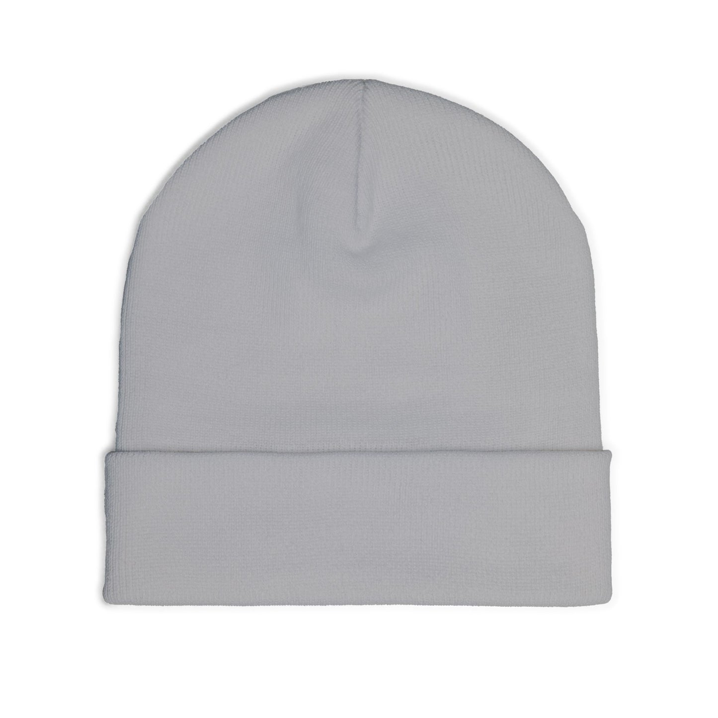 Gray beanie on a white background