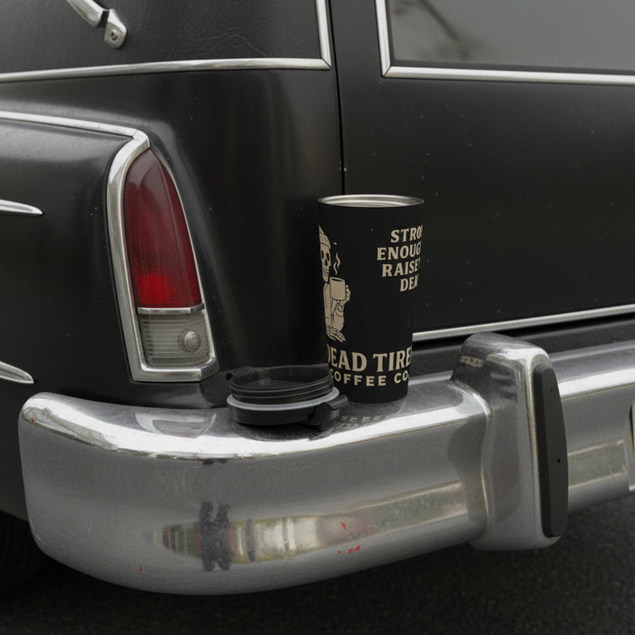 Dead Tired Coffee 15 oz insulated stainless steel travel mug