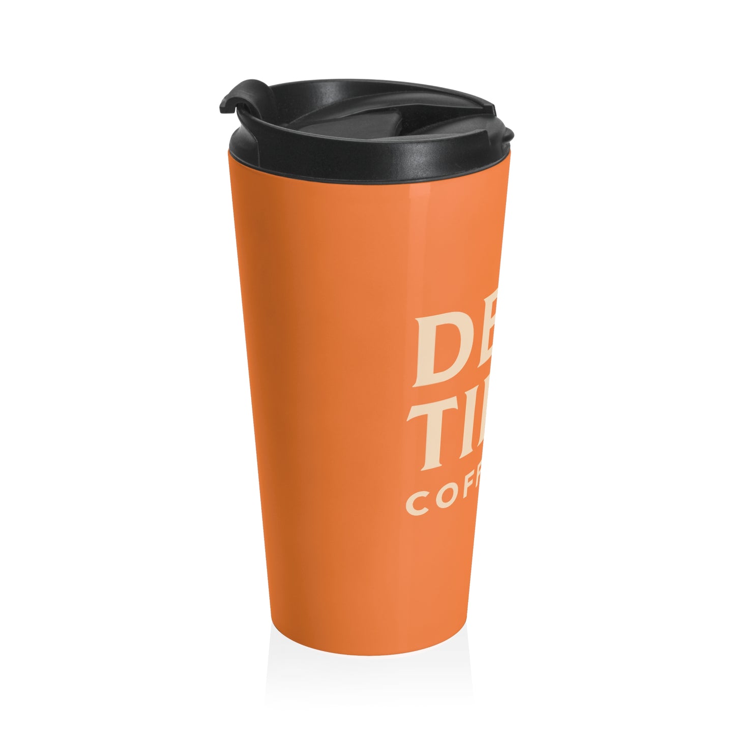Dead Tired Stainless Steel Travel Mug - Orange - Perfect for Coffee Lovers on the Go